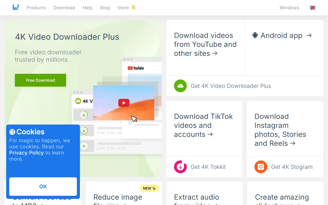 4K Video Downloader — 첫 화면 — 프로그램 이름보다 하려는 일로 찾습니다